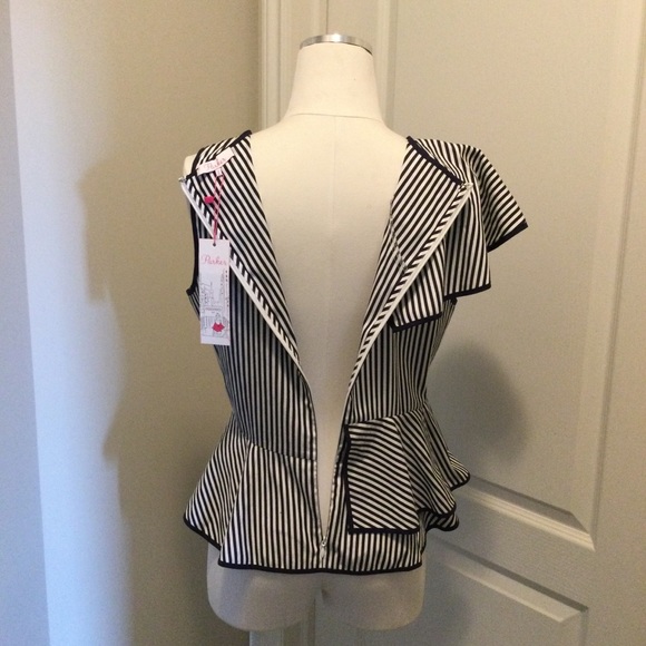 Parker Carly Striped Peplum Top ✨Host Pick✨ - Picture 7 of 11